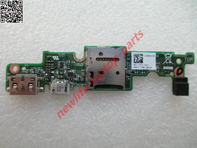 original for Venue 11 pro 7130 TF reader USB charger board JCT DB_HDMI_BOARD REV 2.1 with cable test good free shipping