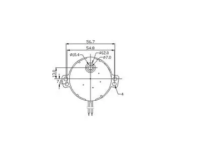 1Pc 220-240VAC 4 สีดำคู่สาย 20-24 รอบต่อนาที/นาทีแบบซิงโครนัสมอเตอร์สำหรับMicroเตาอบ