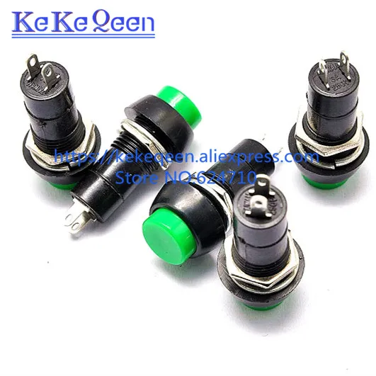 20pcs/lot Red 10pcs+Green 10pcs PB-305A Push Button Switch, round button self lock switch PBS-11B 3A 250V