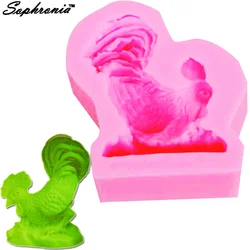 M495 DIY Cock Chicken 3D Candle Soy Wax Mould Scented Soap Handmade Silicone Mold Plaster Resin Clay Diy Craft Home Decoration