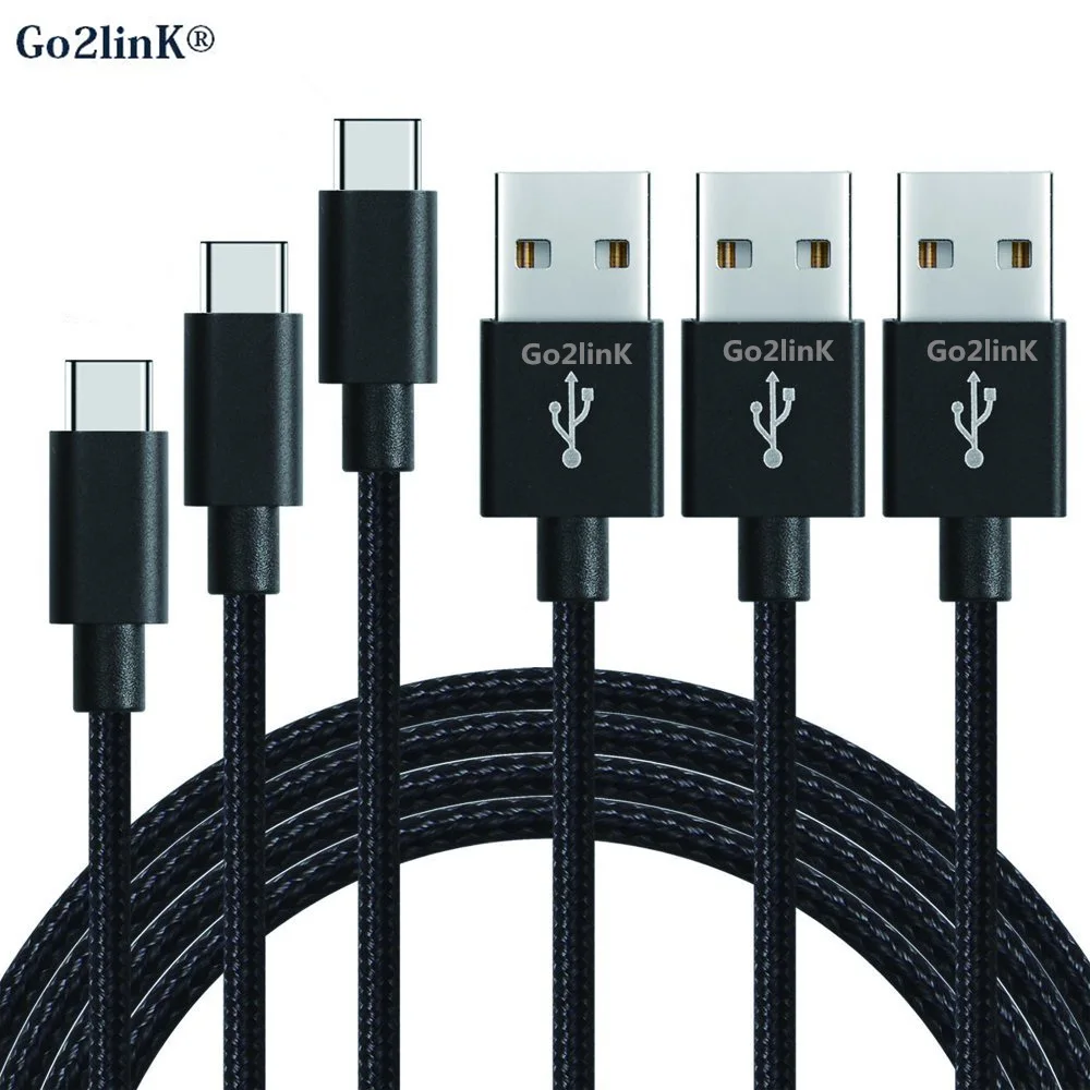 Go2linK USB 3.1 universal USB Type C Cable Nylon Line Metal Plug 3.1 Type-C USB for Xiaomi mi5 meizu pro 6 zuk z2 pro quick