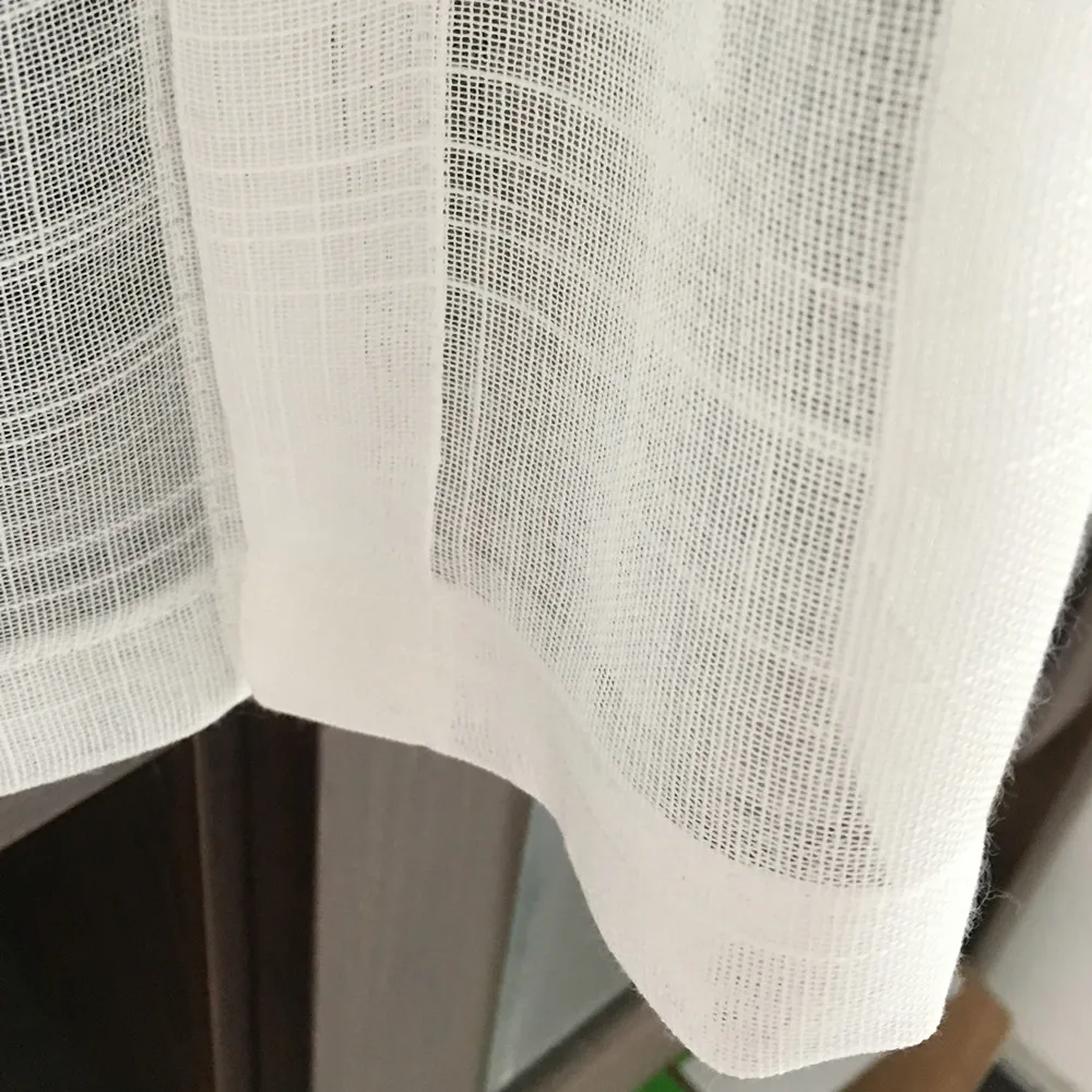 White Half Curtain Willow Leaf Water Soluble Lace Coffee Yarn Pure Short Curtain for Bar Kitchen Cabinet Door Children\'s Room