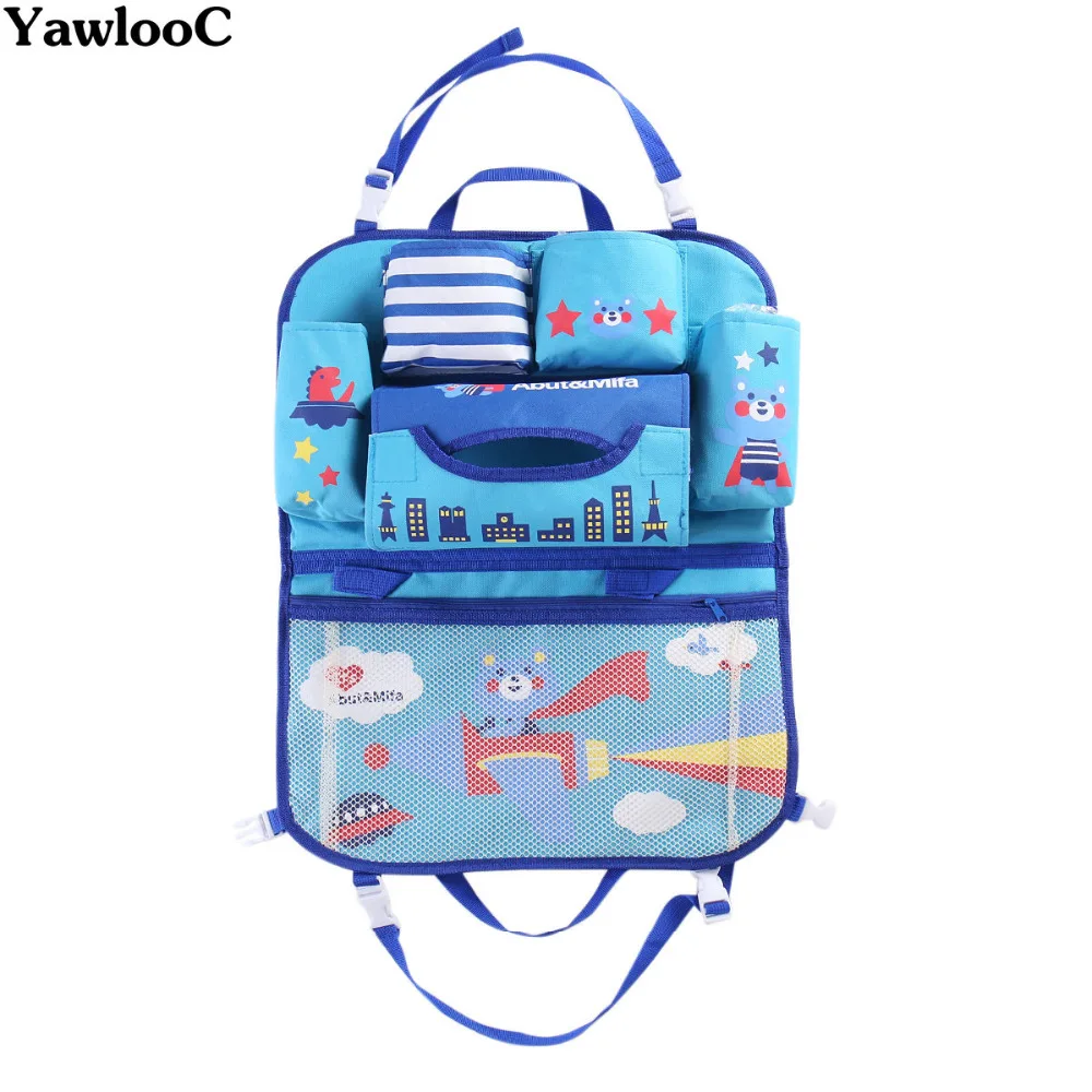 Cartoon Car Seat Back Storage Hang Bag Organizer Car styling Baby Product Varia Stowing Tidying Automobile Interior Accessories