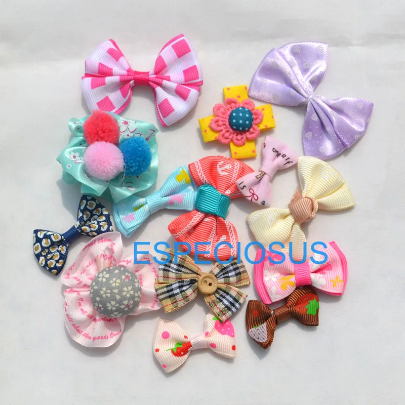 10pcs DIY Jewelry accessories For Hair Ornament Handcraft Decoration 2.5CM Cotton Bow Butterfly Pendant Mix Color Mix Design