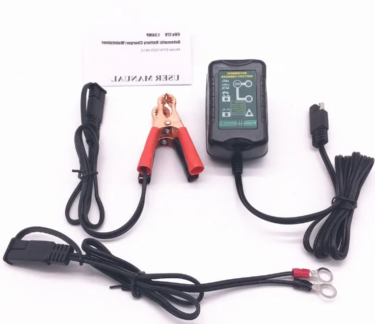 6V/12V 1.5A  Car Battery Charger Maintainer Charging for Automotive Vehicle Motorcycle RV Smart Battery Chargers