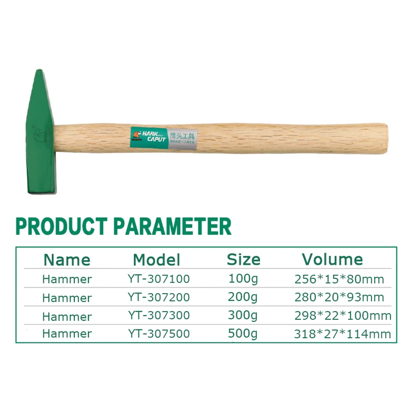 100-500g Wood Hammer Machinist Hammer Wooden Mallet Mini Nail Hammer With Wood Handle For Carpenter Woodworking Tools