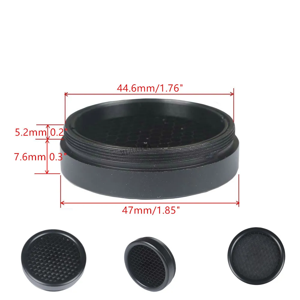 Airsoft Rifle 40mm Anti-reflection Sunshade Protective Cover Cap Antireflection Device for Optic Sight Scope Hunting Caza