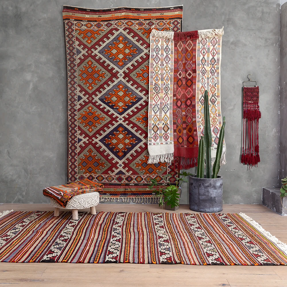 Vision Taste Turkey Wool Manual Weave Nation Wind Continuous System Mix Guest Hall Collection Carpet Tapestry