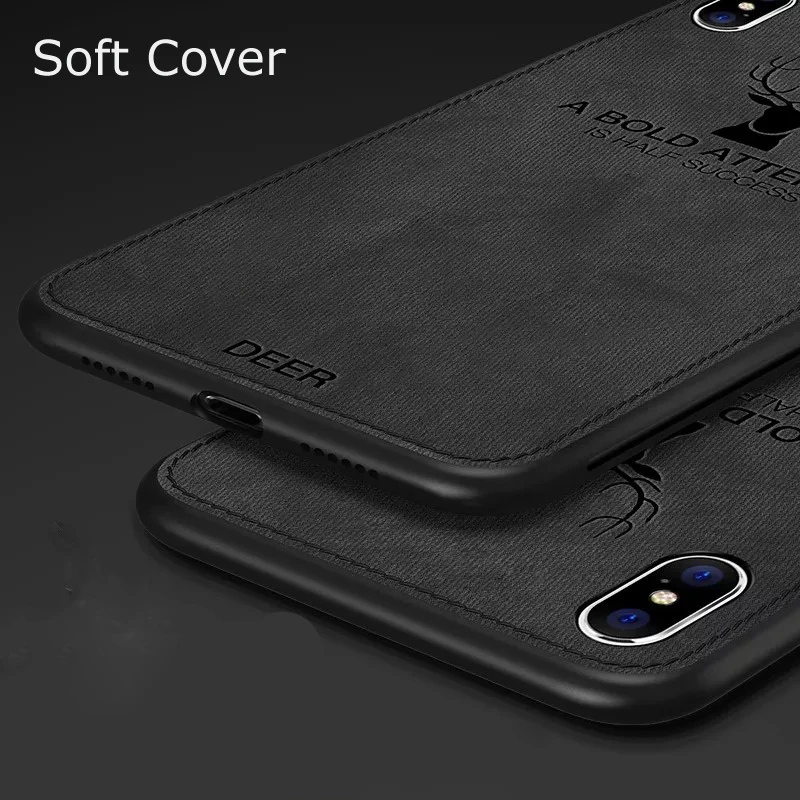 غطاء من القماش لهاتف iPhone X XS Max XR 6 6S 7/8 Plus من القماش على شكل غزال #6