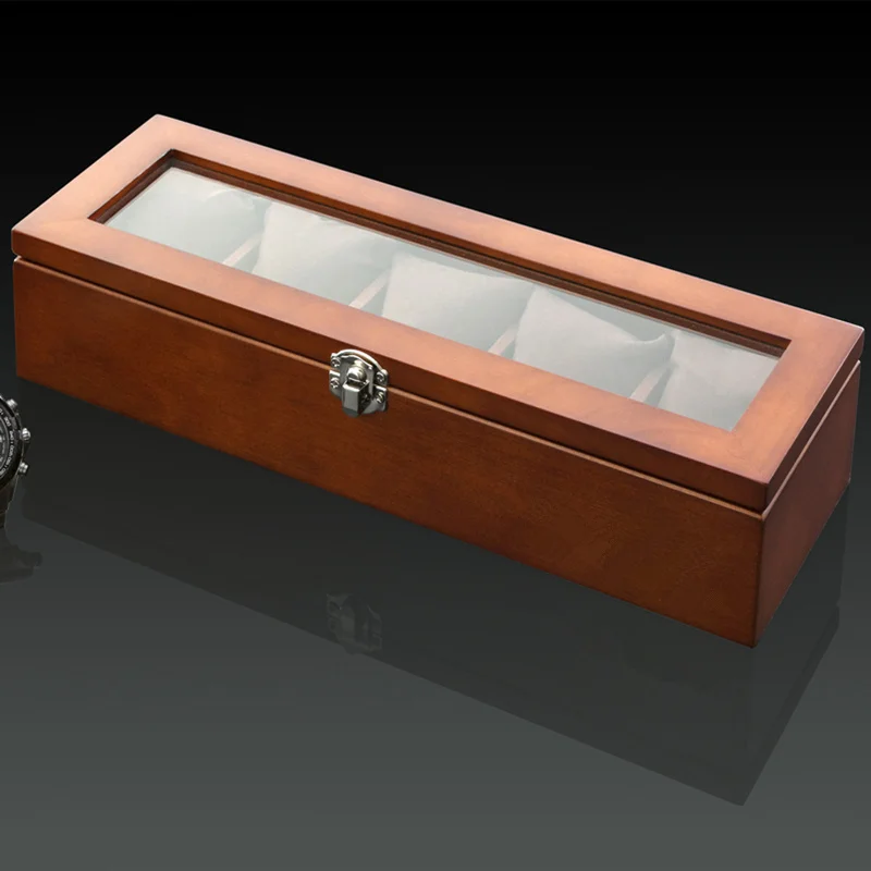 3/5/8/10/12 Slots Luxury Wood Watch Box Organizer Wooden Watch Holder For Men Watch Display Gift Box