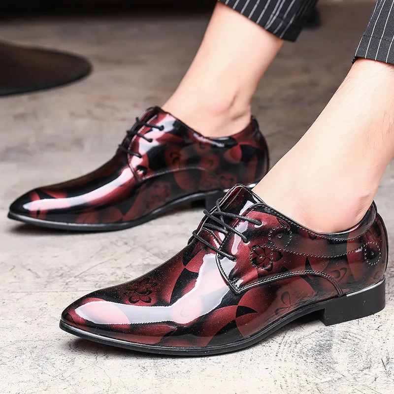 

Dancer Men Shoes Type Of Bright office Leather Shoes Man Tie Walking Shoes Sports Ballroom Dance Shoes Trend Outdoor