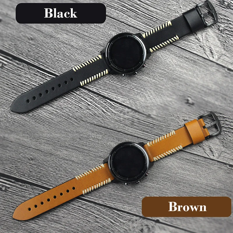 22mm 20mm Genuine Leather Strap Smart Watch Wrist Band Bracelet for Garmin Fenix 5/Garmin Fenix 5S/Forerunner 935(NOT Quick Fit)