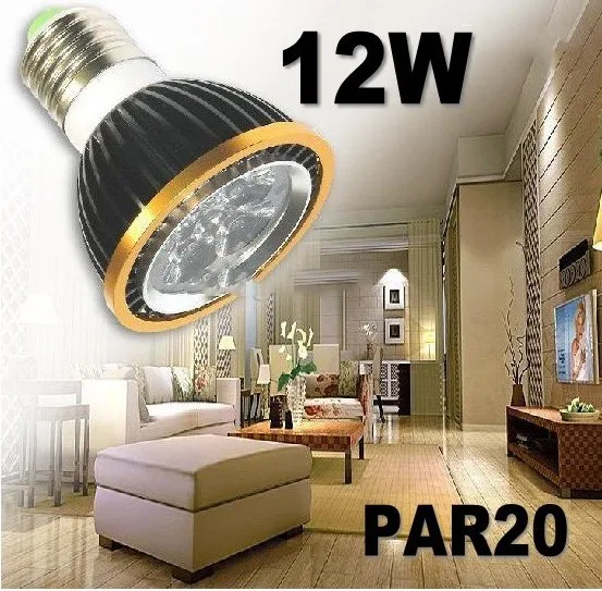 Dimmable High Quality LED Light PAR20 12W Spotlight E27 110V 220V Cool White Warm White