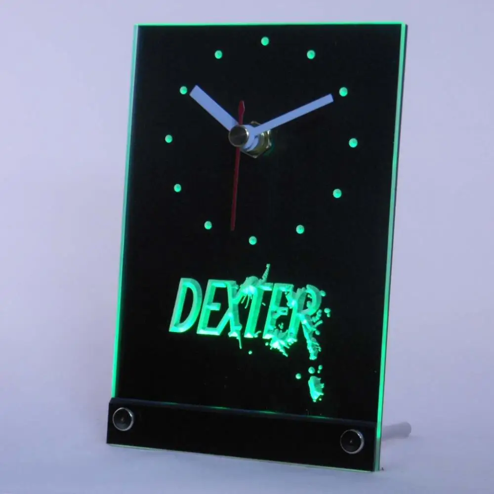 tnc0228 Dexter Morgan Table Desk 3D LED Clock