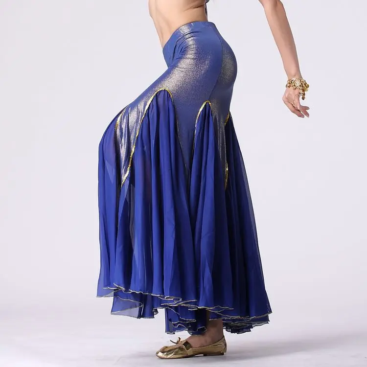 2018 جديد ملابس رقص البطن الحليب الحرير العقص تنورة رقص البطن المرأة البطن مرحلة الأداء تنورة فاش الذيل تنورة B-2860