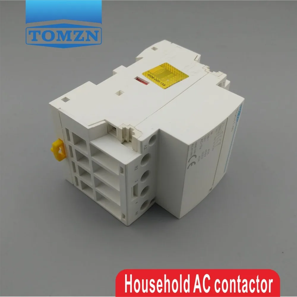 TOCT1 4P 40A 2NC 2NO 220V 400V~ 50/60HZ Din rail Household ac Modular contactor