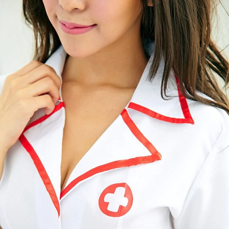 Sexy Nurse Costume Set Fantasias Hot Lingerie 2024 Sex  Erotic Cosplay for Women Costume Nurse Uniform Tempt V-Neck Mini Dress