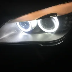 2 pcs 120W H8 white LED Angel Eye Halo Ring Marker Light Bulbs Replacement Bulb Upgrade kit for 09-13 F01 F02 (730 740 750 760)