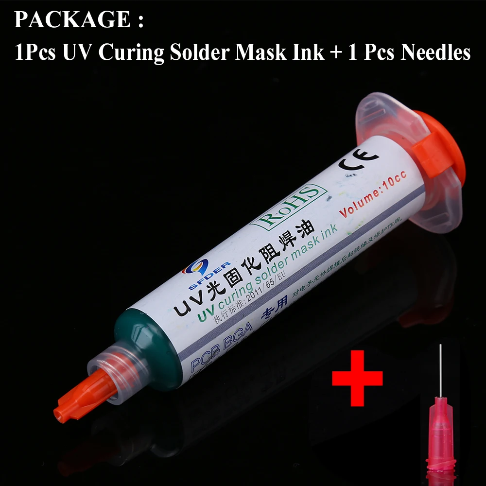 10CC UV Solder Mask Ink Black/Blue/Green/White BGA Oil Prevent Corrosive Arcing Soldering Paste Flux PCB UV Photosensitive Inks