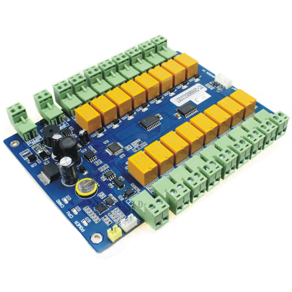 DC12V RFID 13.56MHZ avoid software storage lock Access Control Board Panel Controller for 16 Doors