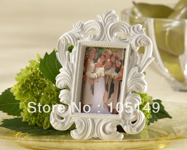 (1 pieces/lot) White Baroque Elegant Place Card Holder and Photo Frame Wedding Favors for Wedding and Party decoration gift