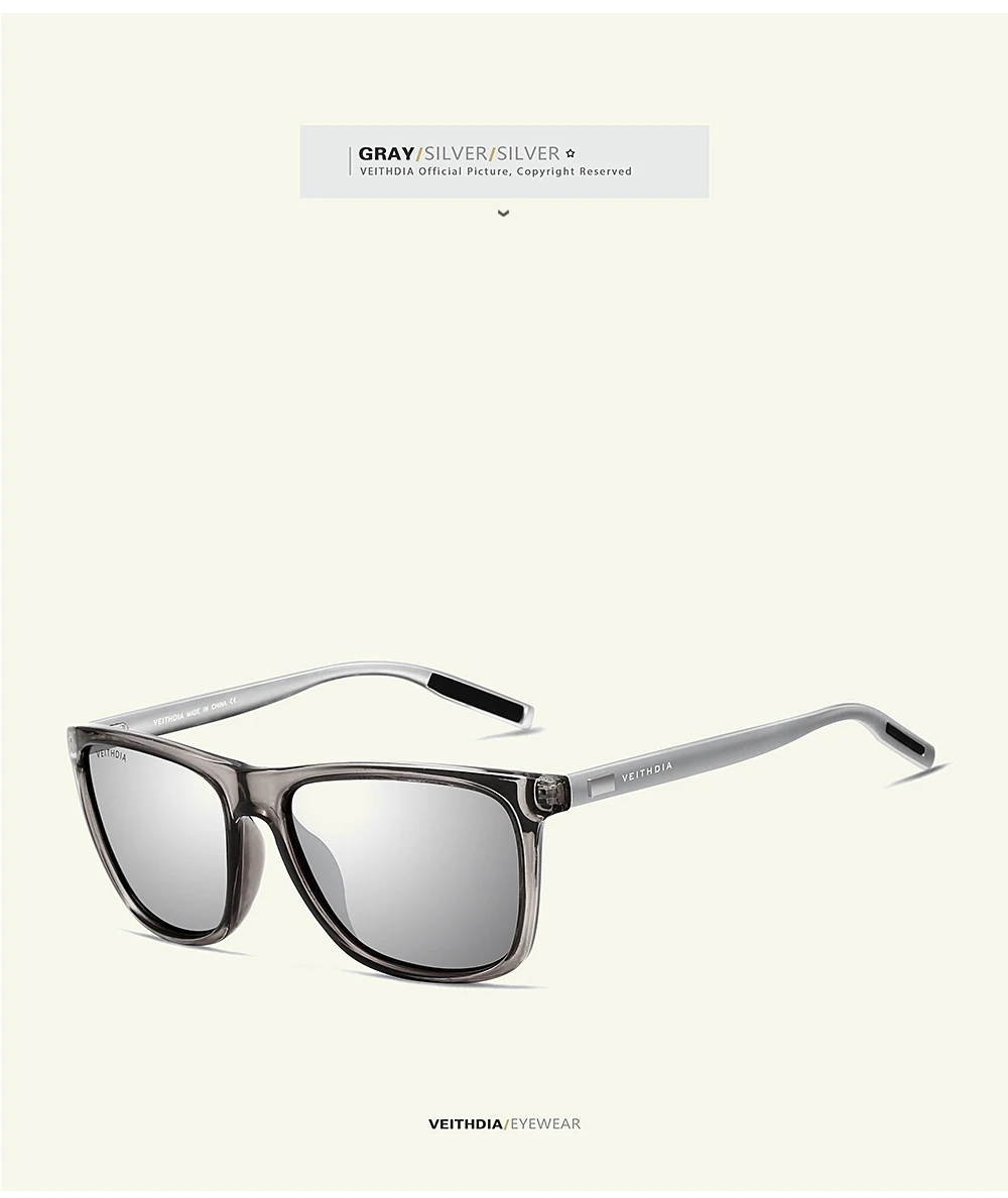 VEITHDIA Unisex Polarisierte Sonnenbrille UV400 TR90 Aluminium-Magnesium Sport Outdoor Vintage Sonnenbrille für Männer und Frauen V6108 – Detail 15