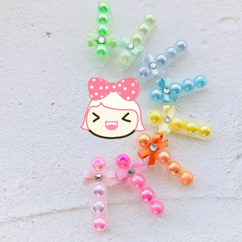 Pet Hair HirpinTeddy Maltese Dream Candy Pearl Hair Clip Handmade  Cats  Grooming Accessories Clips  hairpin 30pcs/lot