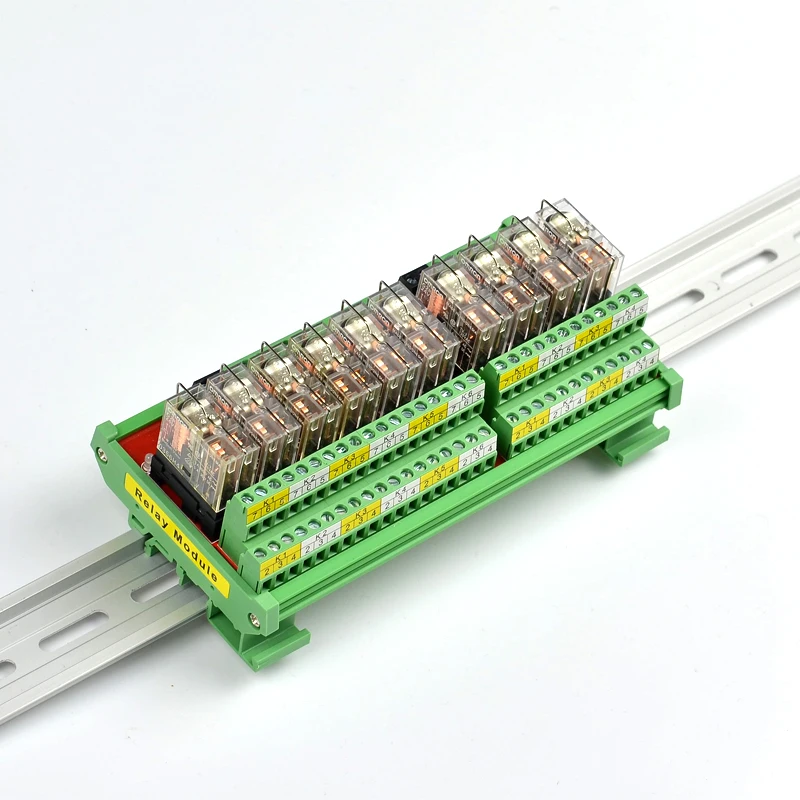 10-way Relay Module Module Two Open and Two Closed 12V/24V Input Pluggable