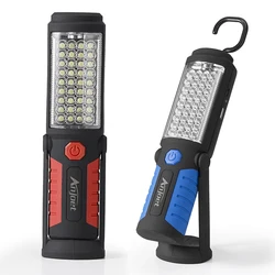 Super Bright USB Charging 36+5 LED Flashlight Work Light Torch Linternas Magnetic+HOOK Mobile Power Bank For Your Phone Outdoor