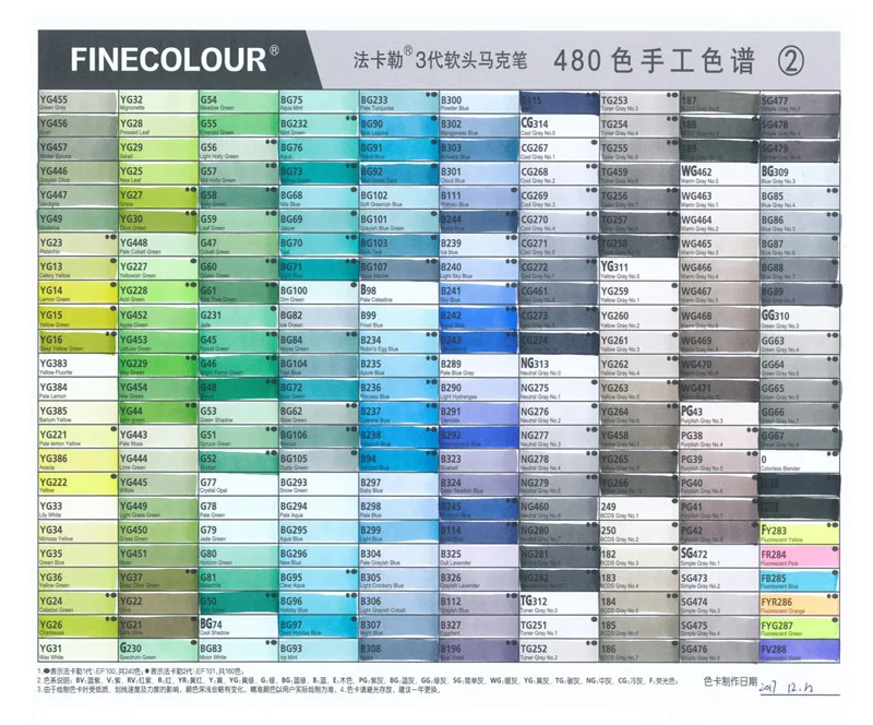FINECOLOUR Handbemalte Marker EF100/EF101/EF102 Kunstmarker-Set, Doppelkopf, öliger Skizzenstift auf Alkoholbasis, Kunstmalzubehör – Detail 18