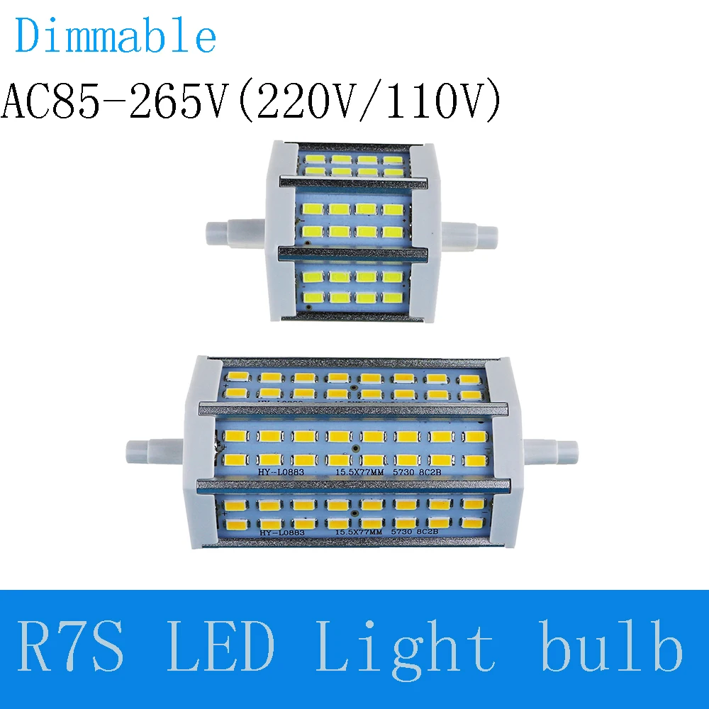 R7S LED light 78mm 118mm SMD5730 corn bulb lamp 85V -265V 110V 220V Energy Saving Perfect replace for halogen floodlight outdoor