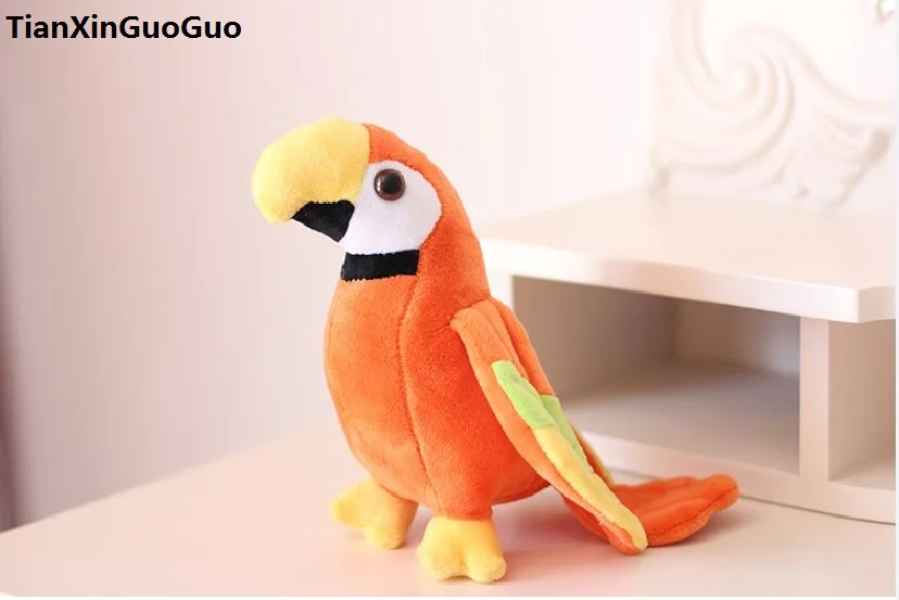 

orange parrot plush toy about 20cm parrot bird soft doll baby toy ,birthday gift b2701