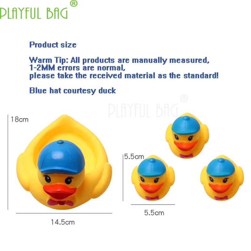 Crianças brinquedos de banho pitada pvc grande pato de borracha terno aumentar banho das crianças divertido jogo interativo o melhor presente e33