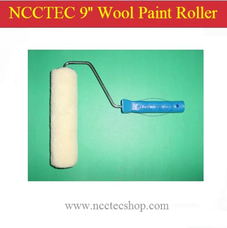 9'' NCCTEC Water-based latex paint brush roller | 225mm wool paint roller head with handle frame