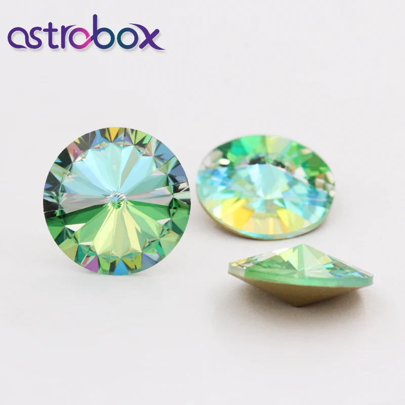 Crystal glass Rhinestones Rivoli Stones for clothing Loose Rhinestones gule On Garment applique Stones for Jewelry Making 5pcs