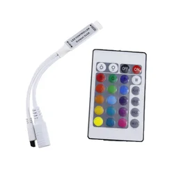 DC 12V RGB LED controller Mini 24 keys RGB IR Remote Controller for 3528 or 5050 RGB LED strips Small RGB Controller Led Tape