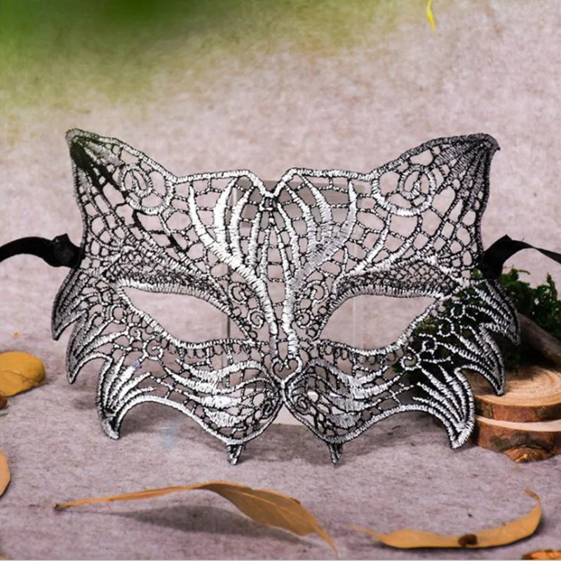 Halloween Plated Sexy Lace Styling Fox Mask Party Sexy Fox Woman Mask Lady Half Face Party Masquerade10