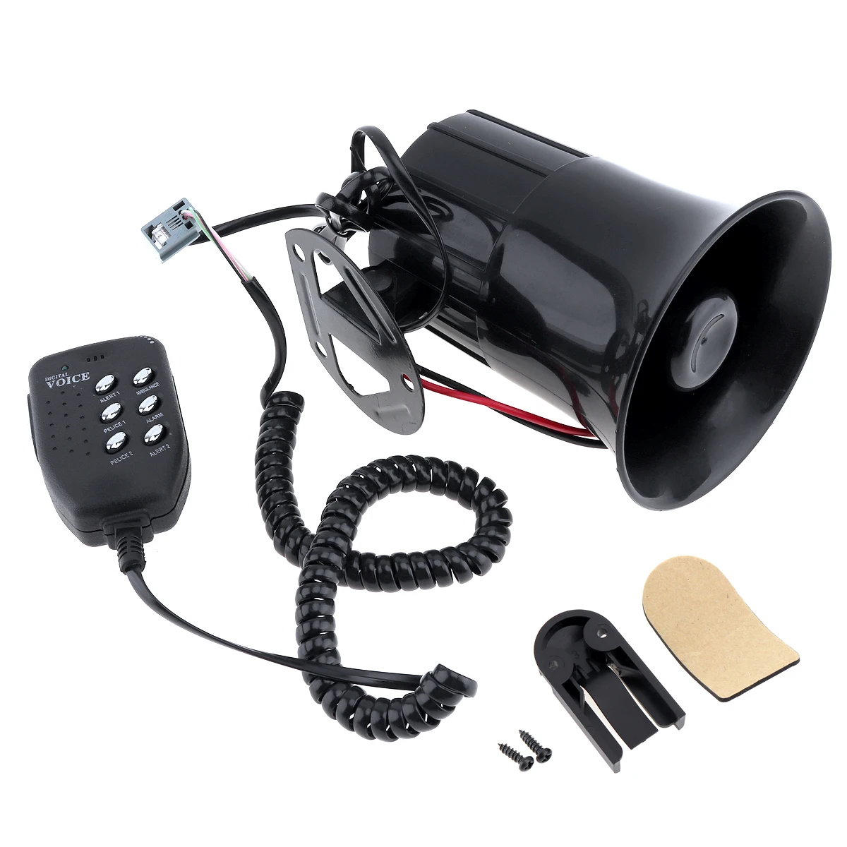 12V 100W Loud 6 Sounds 120-150dB Black Air Horn Siren Speaker for Auto Car Boat Megaphone with MIC Loud Speaker Siren
