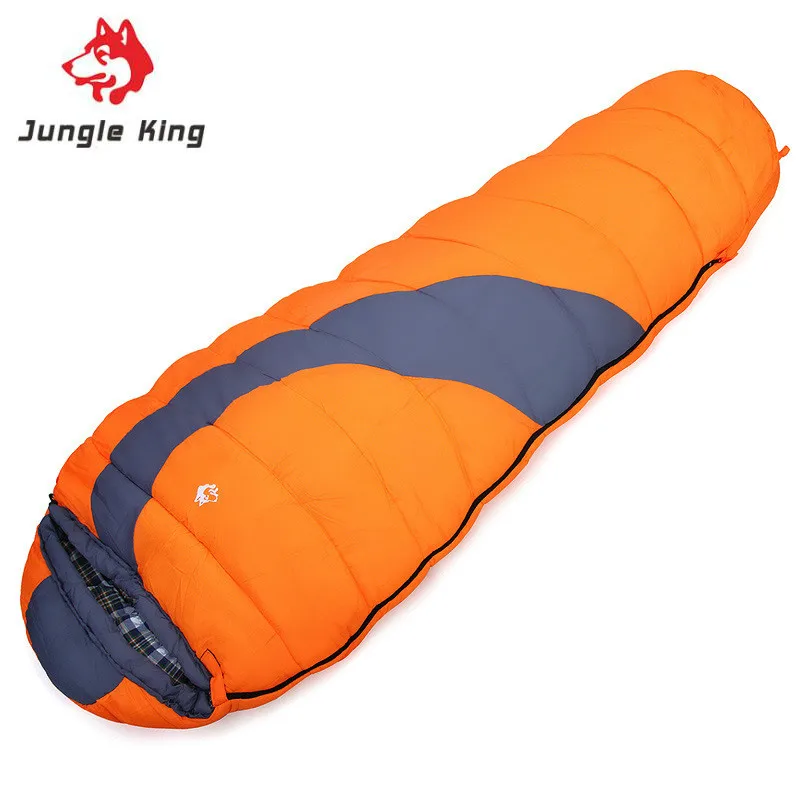 Jungle King  2017 new Autumn winter outdoor climbing camping equipment -10 warm sleeping bag can be spliced cotton sleeping bags