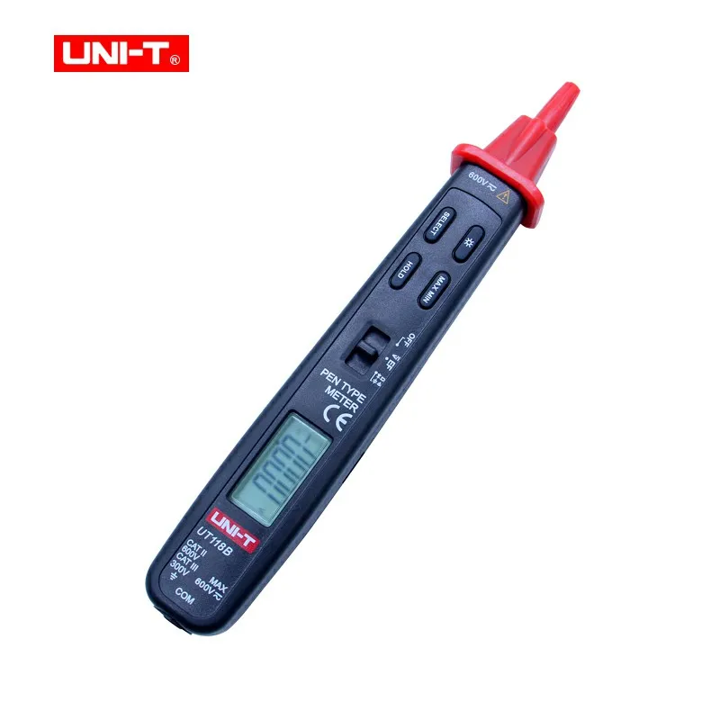 مقياس متعدد رقمي من نوع UNI-T-Pen ، UT118 ، العد ، المسح التلقائي ، وظيفة EF ، مقياس السعة المقاومة ، تيار متردد ، كاشف الجهد المستمر