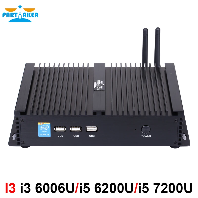 Intel Core i3 6157U i5 6200U i5 4200U Mini PC Windows 10 Computer Barebone 2GHz 520/620 grafica 4K HTPC minipc HDMI VGA 2 COM