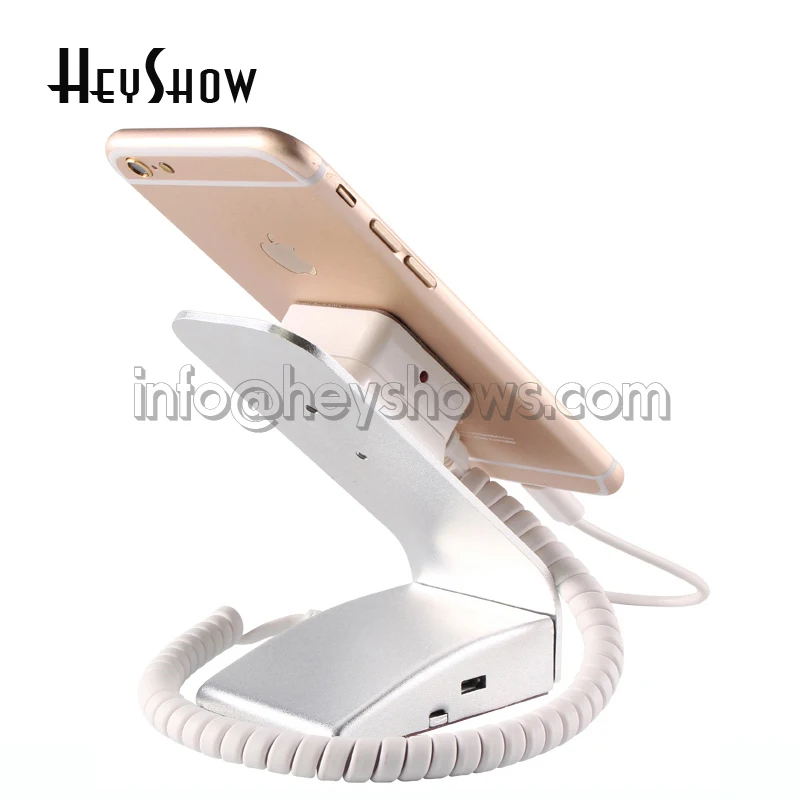 Mobile Cell Phone Security Display Stand with Burglar Alarm System for Retail Shop Loss Prevention Compatible with All