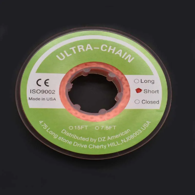 4.75m Length 1 pc Dental Orthodontic Elastic Ultra Power Chains High Strength Rubber Spool Continuous Type Short Distance