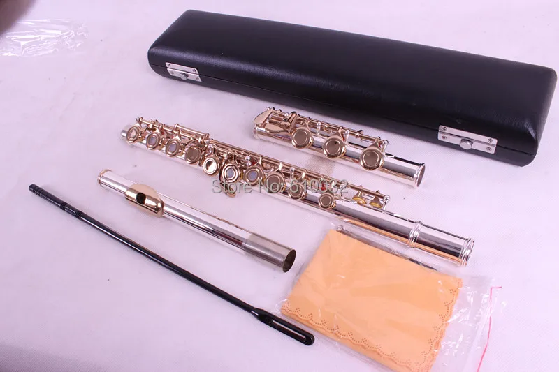 1 pcs New flute 17 hole Open Hole Powerful Sound Profession E key Golden Keys