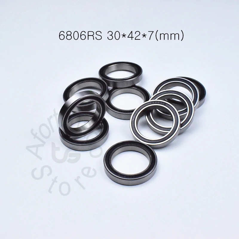 

6806RS 30*42*7(mm) 10pieces bearing ABEC-5 Rubber sealed bearing Thin wall bearing 6806 chrome steel bearings