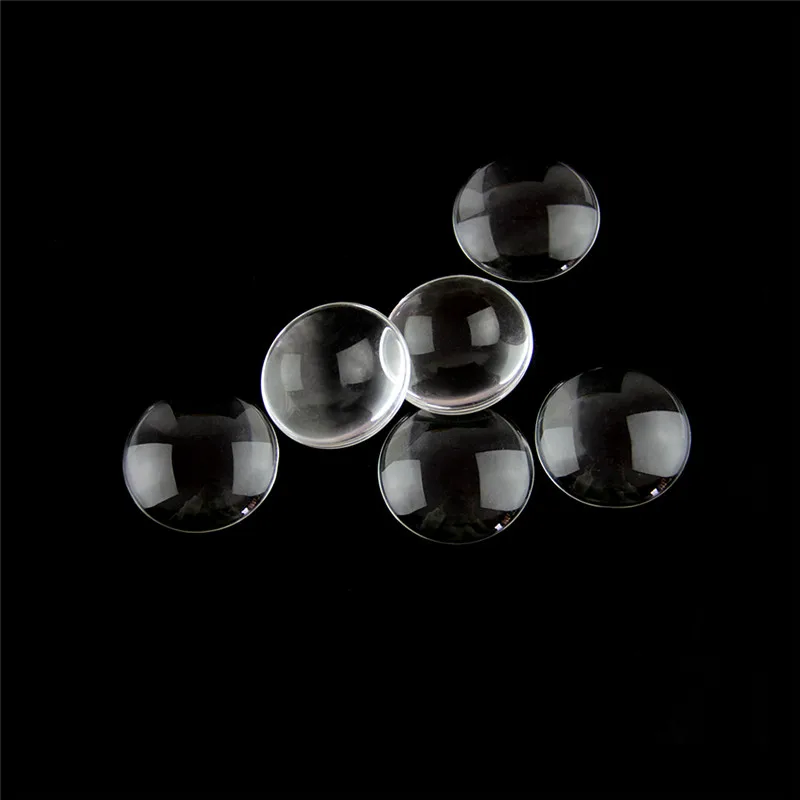 

10pcs 30mm Transparent Flat Clear Round Domed Magnifying Glass Cabochon Pendants Cover DIY Crafts