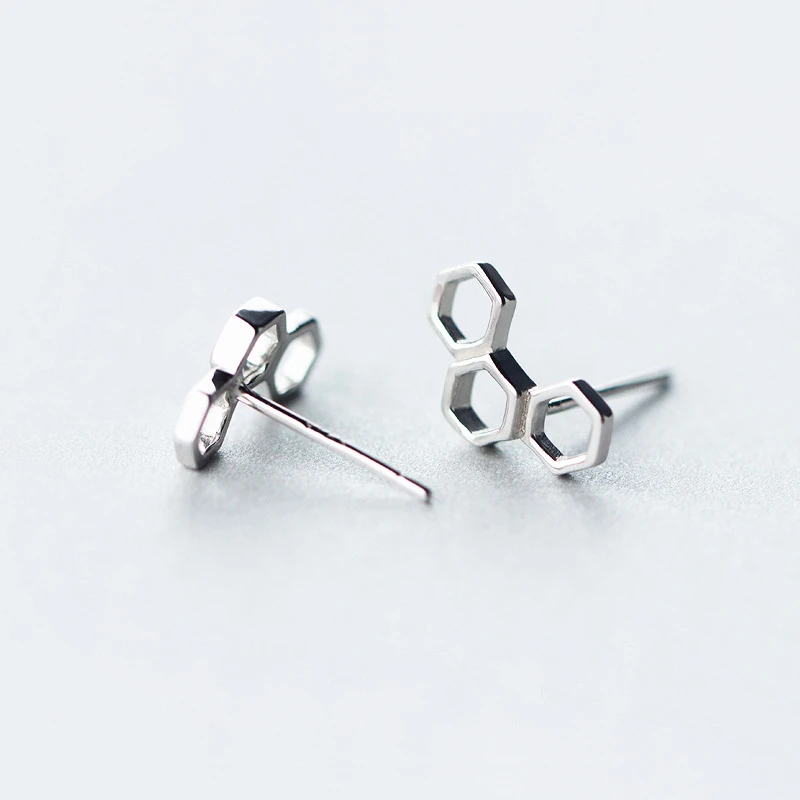 Boucles d'oreilles hexagonales pour filles et femmes, bijoux à géométrie Unique, Simple, mignon et minimaliste, nouveau Design