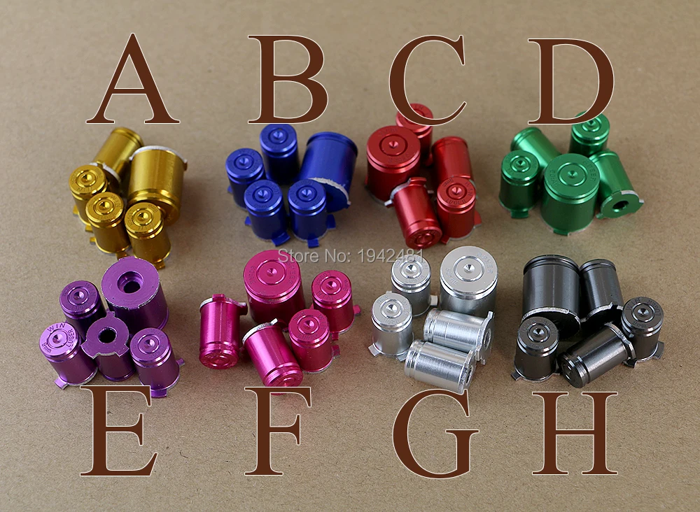 30 juegos de botones ABXY tipo bala cromados de Metal, Kit Mod de latón de 9mm para controlador Xbox360 XBOX 360