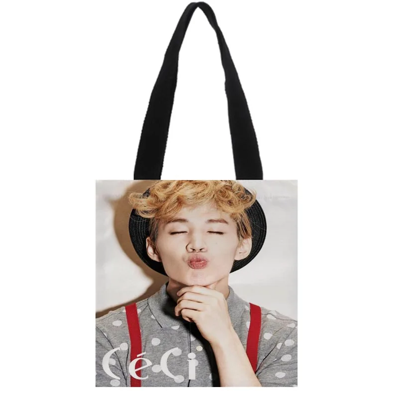 

Hot Sale KPOP Henry Lau printed bags for women 2019 Canvas Tote Bag 30x35cm,35x40cm Handbag Customize your image