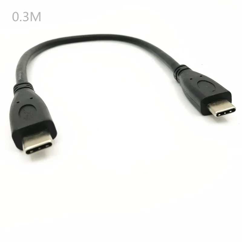 Cable de carga de sincronización macho a macho tipo C, 0,3-1m, USB-C para teléfono, ordenador portátil, Macbook Chromebook, Piexl, Huawei Mate 10, Samsung S8